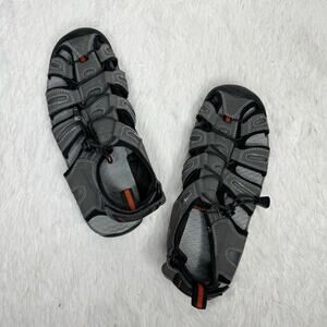EDDIE BAUER / Tommy gray black fisherman cinch hiking sandals / 10